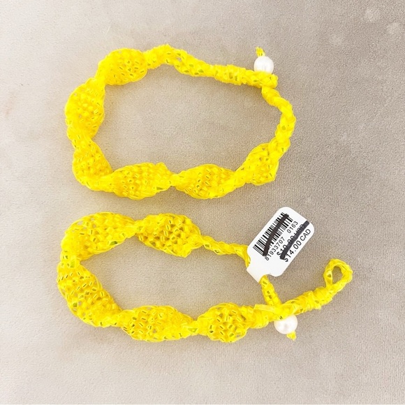 NWT Urban Outfitters Two Yellow Beaded Bracelets - Picture 1 of 3